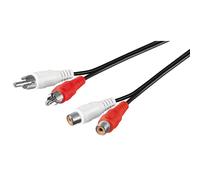 Cable rca 2 machos a 2 rca hembras longitud 2,5m
