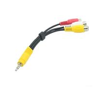 Cable RCA AV de 3,5 mm, adaptador divisor de audio y vídeo TPE de 25 cm para TV LCD y dispositivos multimedia
