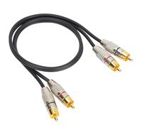 Cable RCA de calidad profesional con alivio de tensión moldeado y blindaje EMI RFI para una conectividad confiable y una reproducción de sonido