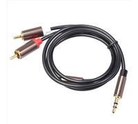 Cable RCA estéreo HiFi de 3,5 mm a 2 conectores auxiliares de audio RCA de 3,5 mm, divisor en Y para amplificadores, coche y teléfono móvil.