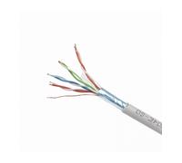 Cable LAN FTP Gembird Cat5e 100m CCA Blindado Gris Alambres Sólidos Alta Calidad
