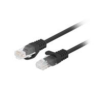 CABLE RED LANBERG LATIGUILLO CAT.6 UTP 0.25M NEGRO FLUKE PASSED (PACK 10 UDS)
