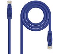 Cable Red RJ45 Cat6a U/UTP Azul (50cm) - Nanocable