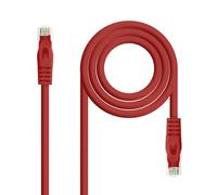 Cable Red RJ45 Cat6a U/UTP Rojo (1 metro) - Nanocable