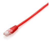 Cable Red U/UTP Cat6 RJ45 0.25m Rojo - Conectores Dorados y Alivio de Tensión