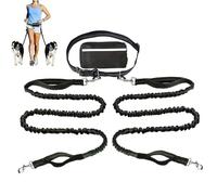 Cable reflectante para perros - Plomo de nailon resistente para dos perros con una práctica bolsa de almacenamiento | Actividades de jardín de duradero y duradero, para correr y actividades de