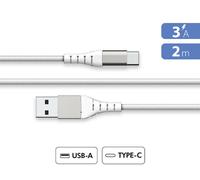 Cable reforzado A/C 3A 2m reciclado blanco