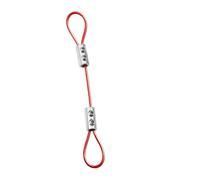 Cable regulable colgar cuadros Cuerda de alambre acero 3,0mm, pinturas colgantes, bloqueo código colgante, ajustable, sujetadores hebilla cuerda inoxidable(Red X2PCS,1M)