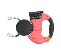 Cable retráctil para perros, sistema de doble cable para mascotas, cable giratorio 360, cuerda resistente al desgaste, cuerda de caminar portátil, línea de seguridad nocturna para mascotas, equipo de