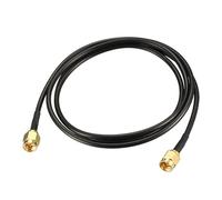 Cable RG174 Cable coaxial SMA macho a RPSMA conector macho SMA a SMA Crimp Fit compatible RG-174 Extensión Cable alimentador de cobre compatible con antena de tarjeta coaxial (Color: Tipo 2-1 pieza