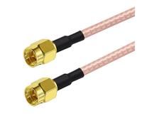 Cable RG316 SMA Adaptador SMA macho a SMA macho Cable coaxial RF Cable de extensión de antena WiFi Compatible en medidor SWR Analizador de espectro Analizador de red Enrutador 4G LTE 1.64ft 2PCS