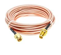 Cable RG316 SMA macho a hembra, conector de crimpado, cable extensión coaxial RF, puente, flexible(6M)