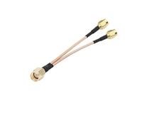 Cable RG316 Y Tipo Divisor combinador SMA Hembra Jack a Doble Macho 1to2 RF Coaxial Pigtail for módem 3G 4G Antena del enrutador(RPSMA M to 2xRP M,30CM)