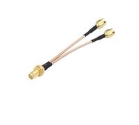 Cable RG316 Y Tipo Divisor combinador SMA Hembra Jack a Doble Macho 1to2 RF Coaxial Pigtail for módem 3G 4G Antena del enrutador(RP SMA F to 2xRP M,30CM)