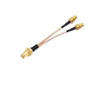 Cable RG316 Y Tipo Divisor combinador SMA Hembra Jack a Doble Macho 1to2 RF Coaxial Pigtail for módem 3G 4G Antena del enrutador(RPSMA F to 2xSMA F,50CM)