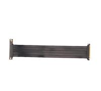 Cable Riser PCIe 4.0 para GPU Compatible con RTX 4090 3090ti 3080ti 3070ti 3060ti RX6900XT Z590 Z690, 180 Grados, Reducción de Temperatura, 20cm, Negro (15 cm)