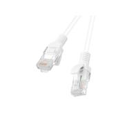 Cable red lanberg latiguillo cat.6 u - utp 1m blanco fluke passed