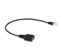 Cable RJ9 a 2 x Jack 3.5mm Macho-Hembra de 0.25m