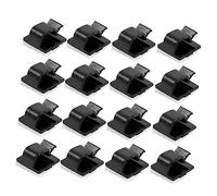 Cable robusto. 25 clips autoadhesivos for gestión de cables, color negro, 1,4 x 1,4 x 1 cm
