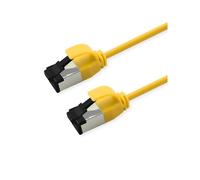 Cable de conexión ROLINE S/FTP-(PiMF-) Cat.8 (Clase I), Slim, LSOH, PoE, Amarillo, 2 m