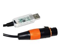 Cable RS485 DMX512 a USB XLR 3 Pines 3 Pines DMX Hembra DMX King DMX Control Freestyler DMX400 QLC + Controlador de Escenario KABLE(5 Metre,Color B)