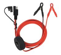Cable SAE - Cable para cargador de motocicleta con botón - Adaptador SAE para ATV, remolque, cortacésped, moto, coche