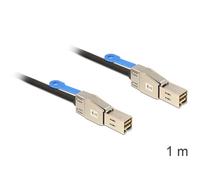 Cable SAS DeLOCK 83394 1 m Mini SAS HD x 4 SFF 8644 Macho/Macho Negro/Plata