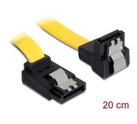 Cable SATA a SATA Delock 0.5m amarillo con clip de sujeción