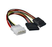 Cable sata alim, 5.25(molex 4pin)/m-2xsata/h, 30cm oem