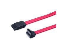 Cable SATA de 7 pines - ASSMANN ELECTRONIC - 0.5 m - Rojo - Conector en ángulo izquierdo, plano