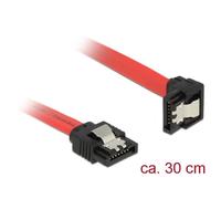 Cable SATA Delock 0,3 m Macho/Macho Negro/Rojo 6 Gb/s