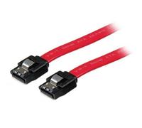 Cable SATA III 0,304m con cierre de seguridad, 7-pin macho/macho, Rojo, 6Gbps, bajo perfil