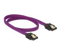 Cable SATA III Delock 0,5 m Macho/Macho Púrpura