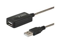 Savio Cable alargador CL-76 USB 2.0 Tipo A macho a hembra 5 m Negro