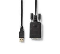 Cable serial Nedis CCGW60852BK09 USB-A a RS232 0,9 m negro