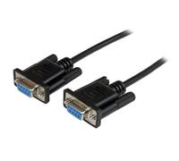 StarTech.com Cable de 2m Nulo de Módem Serie RS232 DB9 - Hembra a Hembra - Color Negro