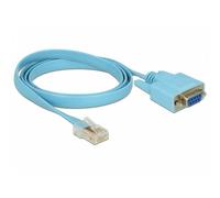 Cable serie DELOCK 63341 1 m Azul DB-9 macho-hembra compatible Cisco
