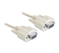 Cable serie DELOCK 84250 5 m Sub-D9 a Sub-D9 hembra gris