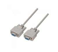 CABLE SERIE NULL MODEM AISENS A112-0067 - CONECTORES DB9 HEMBRA - 1.8M - BEIGE