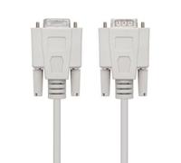Nanocable Cable serie RS232 10.14.0502 - null modem DB9 M-DB9 H, macho-hembra, beige 1.8mts