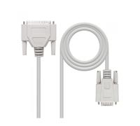 Cable DB9 Hembra - Módem Nulo DB25 Macho (1.8 mts) - Nanocable