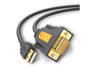 Cable serie UGREEN 20210 USB 2.0 a RS-232 1 m Negro