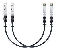Cable SFP, 10G SFP+ DAC, 0.25M, 10GBASE-CU Cable Twinax de cobre de conexión directa pasiva para Cisco SFP-H10GB-CU0.25M, Meraki, Ubiquiti, Mikrotik, Intel, Fortinet, Netgear, Dispositivos de interruptor abierto, paquete de 2