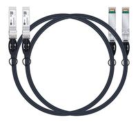 Cable SFP, 10G SFP+ DAC, 2M, 10GBASE-CU Cable Twinax de cobre de conexión directa pasiva para Cisco SFP-H10GB-CU2M, Meraki, Ubiquiti, Mikrotik, Intel, Fortinet, Netgear, D-Link y más, paquete de 2
