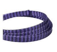 Cable Sleeve Cotton Mesh PP/Pet/Nylon Braid Soft Shock Sleeves 4-12mm Insulated Expandable Sleeving(Purple Black,12mm 15meter)