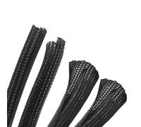 Cable Sleeve - Pet Material, 4 Piece Wire Protector, Flexible Cord Management Wrap | Cable Sleeve Cover For Desk Computer, Electrical Wires, TV Wall, Automotive, Game Console and Ethernet