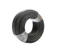 Cable Solar AWG16/14/12/10/8/6/4, Cable de Cobre estañado Rojo y Negro con Doble Revestimiento for Sistema Solar fotovoltaico, aprobación TUV (Color : Black 1pc, Size : 10M_4AWG-25MM2)