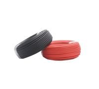 Cable Solar AWG16/14/12/10/8/6/4, Cable de Cobre estañado Rojo y Negro con Doble Revestimiento for Sistema Solar fotovoltaico, aprobación TUV (Color : Red Black, Size : 100M_8AWG-10MM2)