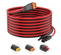 Cable solar de extensión de 10 AWG para generador de energía solar/RV panel solar plegable/planta de energía portátil (conector XT60i, 1FT)