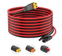 Cable solar de extensión de 12 AWG para generador de energía solar/RV panel solar plegable/planta de energía portátil (conector XT60, 1FT)